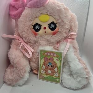 Baby Three Happy Day Pink and White Kawaii Bunny Rabbit HUAHUA